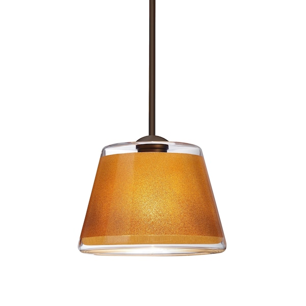 Besa Lighting Pica 9 Cord Pendant, Gold Sand, Bronze Finish, 1x9W LED 1TT-PIC9GD-LED-BR - main